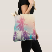 Silhouet palmbomen, zonsondergang abstract. tote bag (Dichtbij)