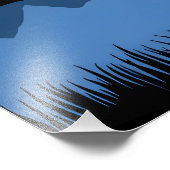 Silhouet palmboom bij zonsondergang schilderij foto afdruk (Hoek)