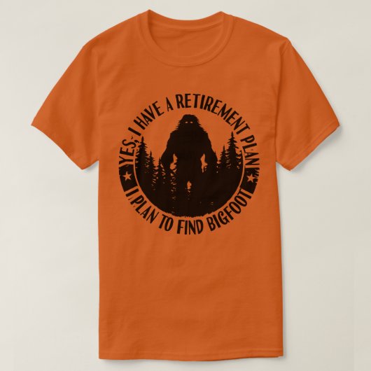 Silhouet pensioenplan Sasquatch T-shirt (Design voorkant)