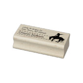 Silhouet Rodeo Bucking Paard Retouradres Rubberstempel (Stempel)