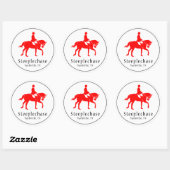 Silhouet Ronde Sticker (Rood) (Vel)