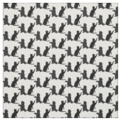 Silhouet Schattige Kitten Katten Spelen Stof (Swatch)