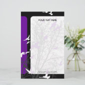 silhouet scherm vogels briefpapier (Staand voorkant)