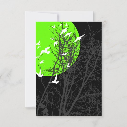 silhouet scherm vogels kaart (Voorkant)