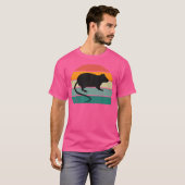 silhouet Sunset Rats Muismuis Retro T-shirt (Voorkant volledig)