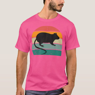 silhouet Sunset Rats Muismuis Retro T-shirt
