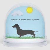 SILHOUET-TECKEL SNEEUWBOL (Voorkant)