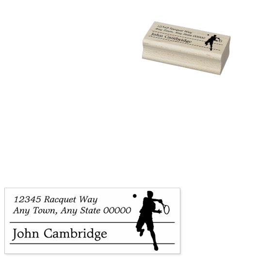 Silhouet Tennisser Retouradres Rubberstempel (Gestempeld)