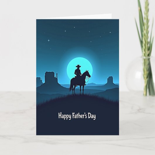 Silhouet Vaderdag kaart (Voorkant)
