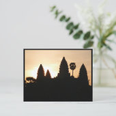 silhouet van angkor wat briefkaart (Staand voorkant)