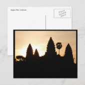 silhouet van angkor wat briefkaart (Voorkant / Achterkant)
