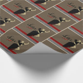 Silhouet van baldanspaar tan zwart cadeaupapier (Hoek)
