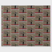 Silhouet van baldanspaar tan zwart cadeaupapier (Vlak)