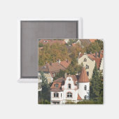 Silhouet van Bamberg, Duitsland Magneet (Voorkant / Achterkant)