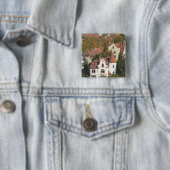 Silhouet van Bamberg, Duitsland Vierkante Button 5,1 Cm (In situ)