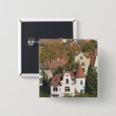 Silhouet van Bamberg, Duitsland Vierkante Button 5,1 Cm (Voorkant /achterkant)