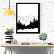 Silhouet van bergdennen