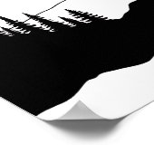 Silhouet van bergdennen poster (Hoek)