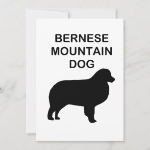silhouet van Berner sennenhond Feestdagenkaart