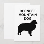 silhouet van Berner sennenhond Feestdagenkaart (Voorkant / Achterkant)