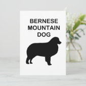 silhouet van Berner sennenhond Feestdagenkaart (Staand voorkant)