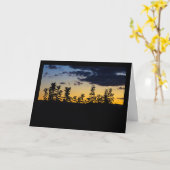 Silhouet van bladeren 's nachts kaart (Gele Bloem)