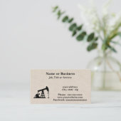 silhouet van boorplatform visitekaartje (Staand voorkant)