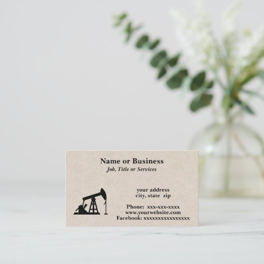 silhouet van boorplatform visitekaartje (Staand voorkant)