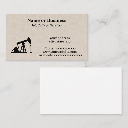 silhouet van boorplatform visitekaartje (Voorkant / Achterkant)