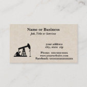 silhouet van boorplatform visitekaartje (Voorkant)