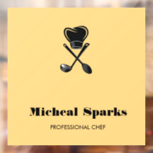 Silhouet van chefshoed en lepels beige