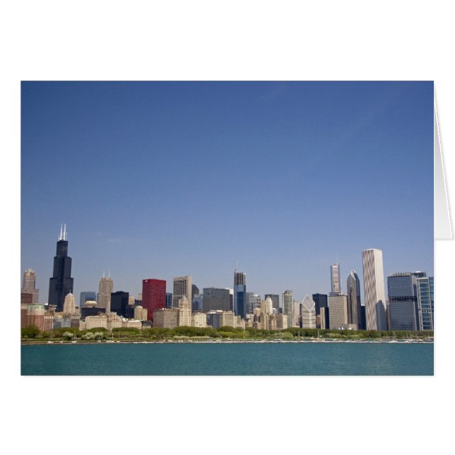 Silhouet van Chicago, Illinois, VS. (Voorkant Horizontaal)