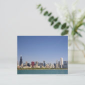Silhouet van Chicago, Illinois, VS. Briefkaart (Staand voorkant)