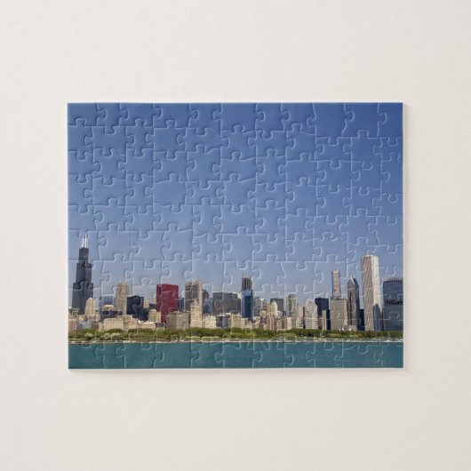 Silhouet van Chicago, Illinois, VS. Legpuzzel (Horizontaal)
