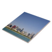 Silhouet van Chicago, Illinois, VS. Tegeltje (Zijkant)