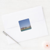 Silhouet van Chicago, Illinois, VS. Vierkante Sticker (Envelop)
