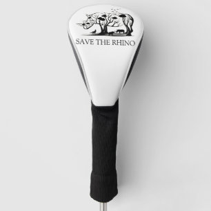Silhouet van de Boom van de rinoceros sparen de Golfheadcover