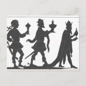 Silhouet van de Drie Koningen Briefkaart (Voorkant)