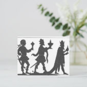 Silhouet van de Drie Koningen Briefkaart (Staand voorkant)