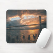 Silhouet van de Golden Gate Bridge Muismat (Met muis)