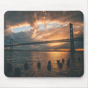 Silhouet van de Golden Gate Bridge Muismat