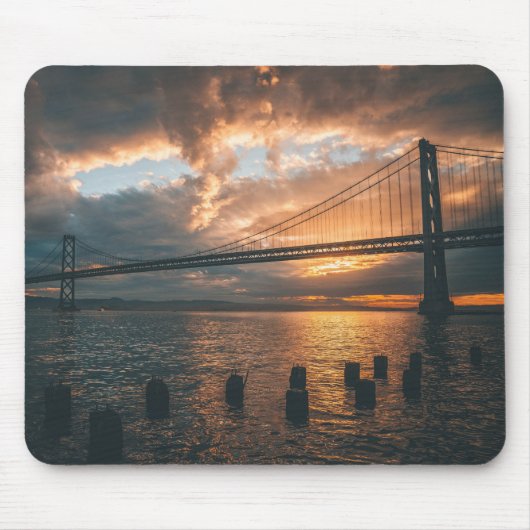 Silhouet van de Golden Gate Bridge Muismat (Voorkant)
