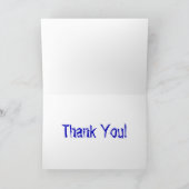 Silhouet van de Haai van het kobalt dankt het Bedankkaart (Binnen)