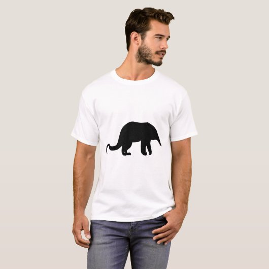 Silhouet van de miereneter t-shirt (Voorkant volledig)