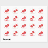 Silhouet van de molen - Kies achtergrondkleur Ronde Sticker (Vel)