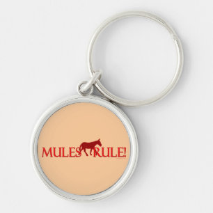 Silhouet van de Muilregel Sleutelhanger