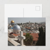 Silhouet van de Oude Stad van Jeruzalem Briefkaart (Voorkant / Achterkant)