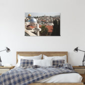 Silhouet van de Oude Stad van Jeruzalem Canvas Afdruk (Insitu (Slaapkamer))
