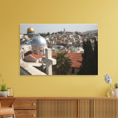 Silhouet van de Oude Stad van Jeruzalem Canvas Afdruk (Insitu (Woonkamer))