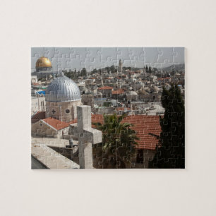 Silhouet van de Oude Stad van Jeruzalem Legpuzzel